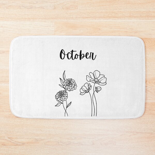 Item preview, october birth flower shirt - Marigold and Cosmos minimal designed and sold by Leivenaar.