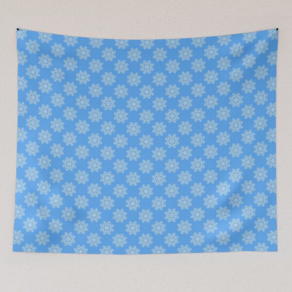 Item preview, Snow crystal pattern on light blue background designed and sold by coloryourwings.