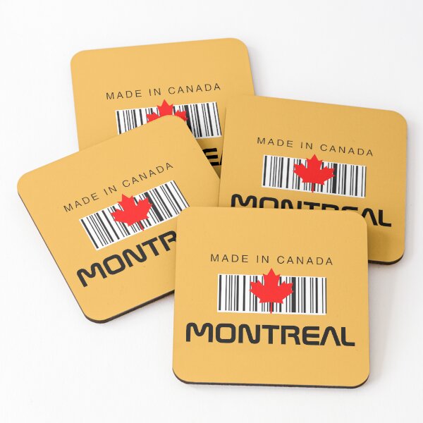 Item preview, Made in Montreal Canada Bar Code Maple Leaf designed and sold by catchyology.
