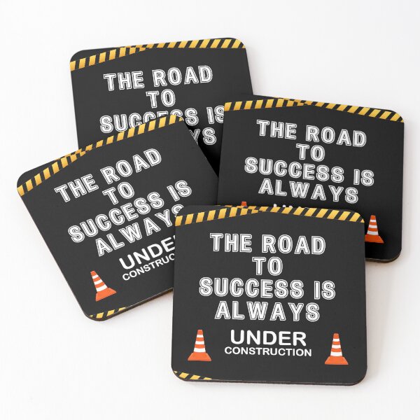 Item preview, Road to success is under construction Motivational Quote designed and sold by Gevover.
