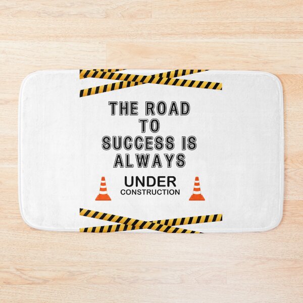Item preview, Road to success is under construction Motivational Quote designed and sold by Gevover.