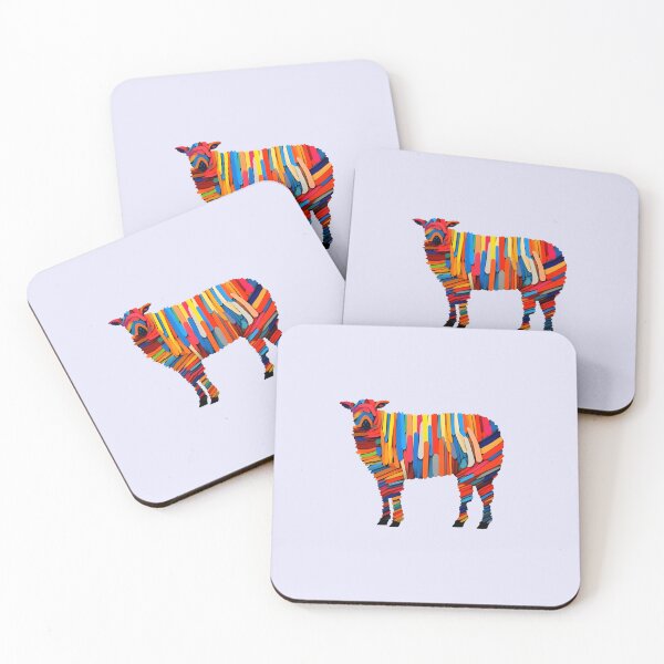 Item preview, Abstract colours sheep designed and sold by Art Happens.
