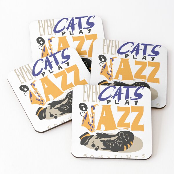 Item preview, Even cats play jazz designed and sold by Michel Viard.