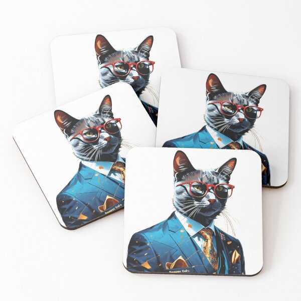 Item preview, " Dapper Cats " Suits Ties and Glasses designed and sold by KriticalDesigns.