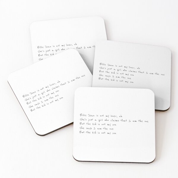 Item preview, Billie Jean | Lyrics designed and sold by Basi-.