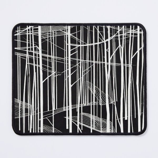 Item preview, Haunted Forest Abstract – Black and White Art 15 designed and sold by Benito Del Ray.