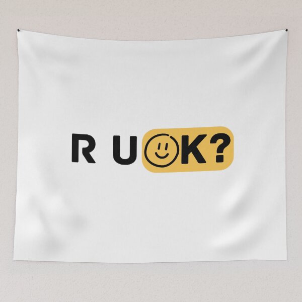Item preview, R U Ok? Smile Positive Quote designed and sold by AestHenni17.
