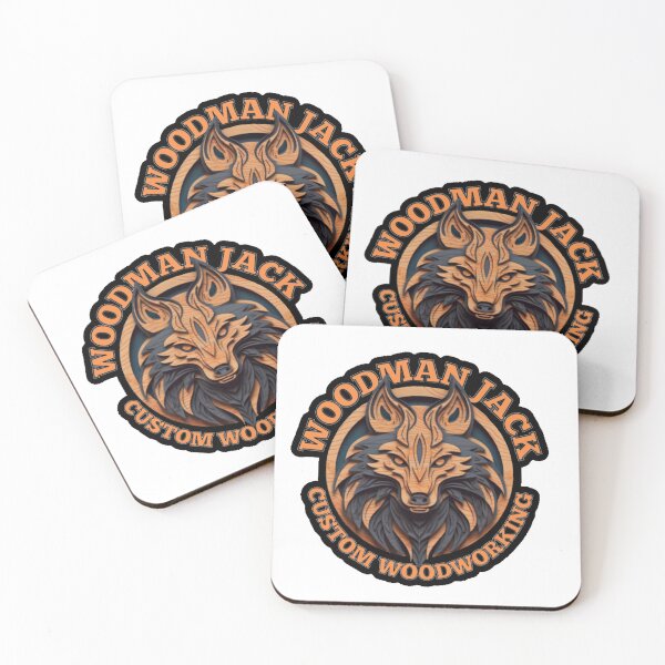 Item preview, Woodman Jack Custom Woodworking Logo designed and sold by WizzyStickers.