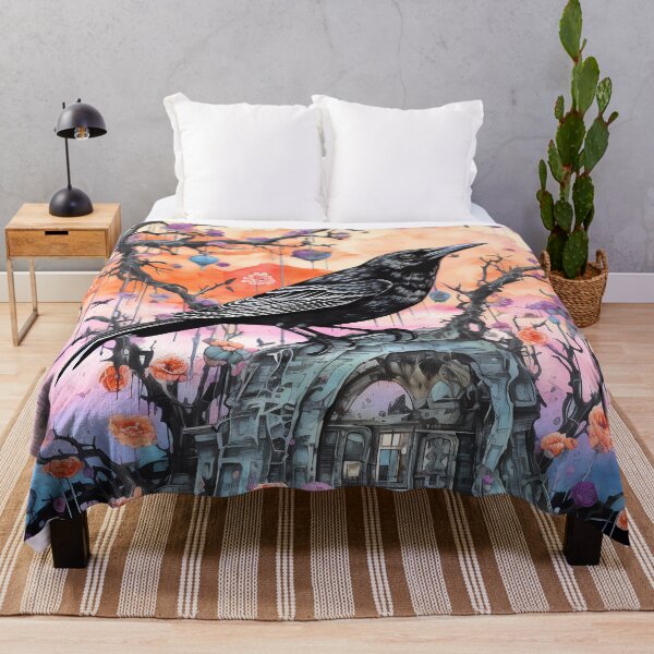 Item preview, “Mysterious Raven in Watercolor” designed and sold by Art-Vortex-fr.