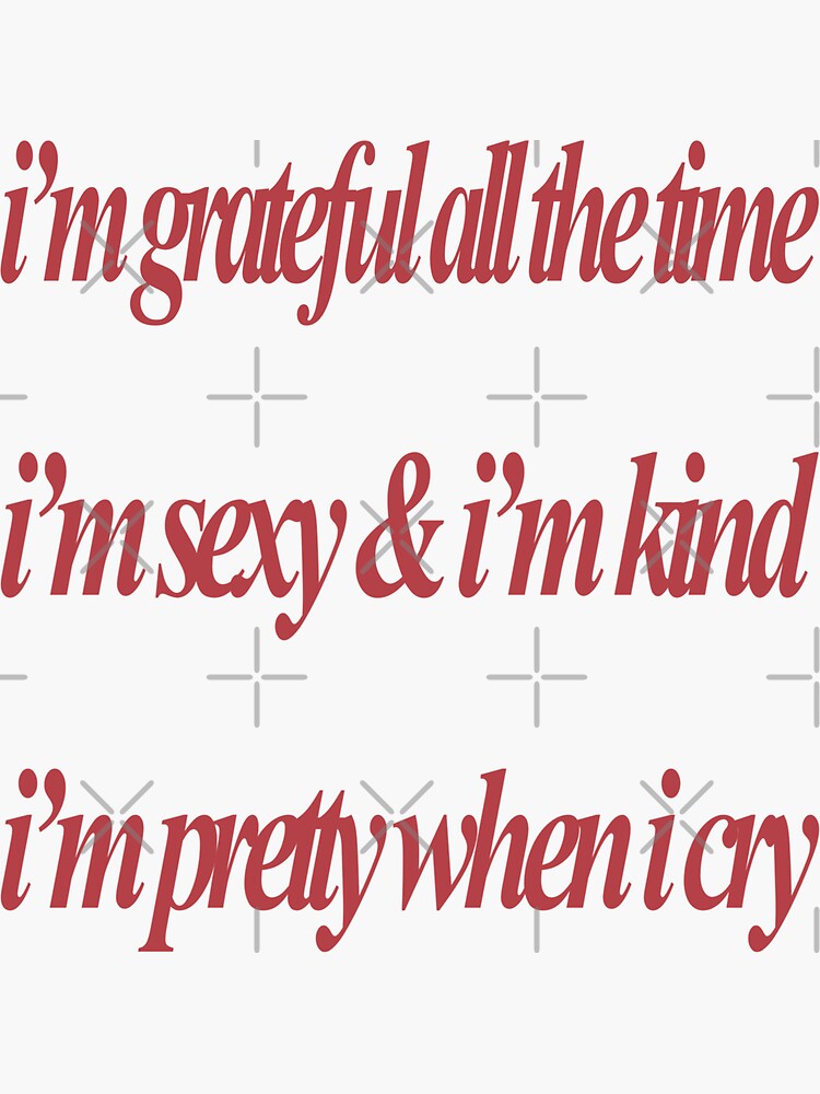 all-american b affirmations (red) Sticker