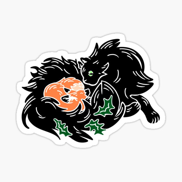 Vista previa del artículo con la obra «La larga noche / Hollyleaf y el zorro», diseñado y vendido por Daturnity.
