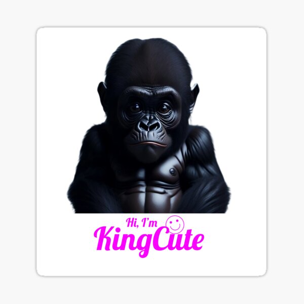 Gorilla King Cute Sticker