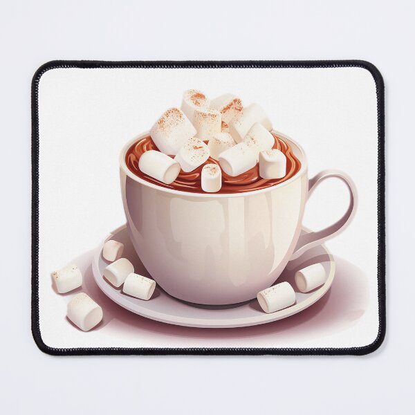 Artikelvorschau, heiße Schokolade mit verspielten Marshmallows entworfen und verkauft von MOA-trends.