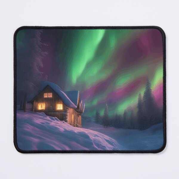 Item preview, Majestic Northern Lights in Snow designed and sold by ozdilh.