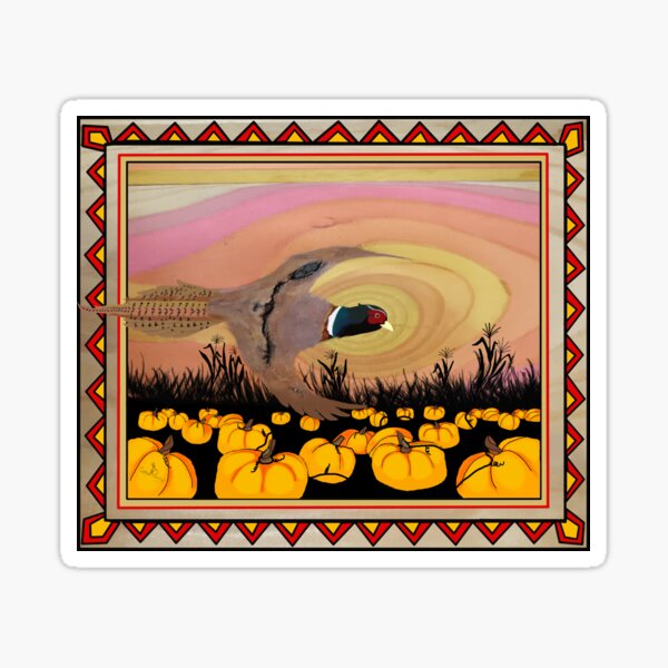Item preview, Pumpkin Patch and Pheasant Flying designed and sold by cameoivory.