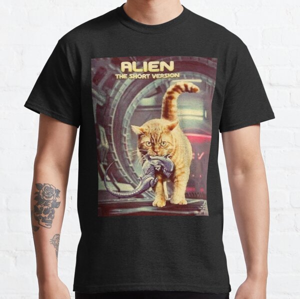 Graphic V-Neck T-Shirt | Alien Vs Jonesy by Midgetcorrupter - White - Medium - Unisex V-Neck T-Shirt - Society6