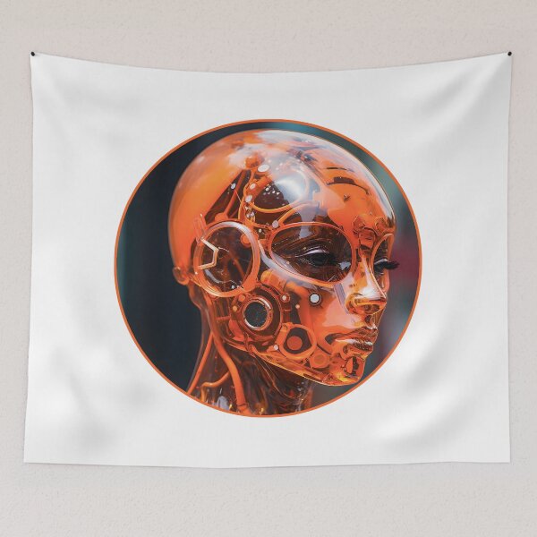 Item preview, Orange Humanoid Robot - Great Gift For Android Robot Lovers designed and sold by AlanPhotoArt.