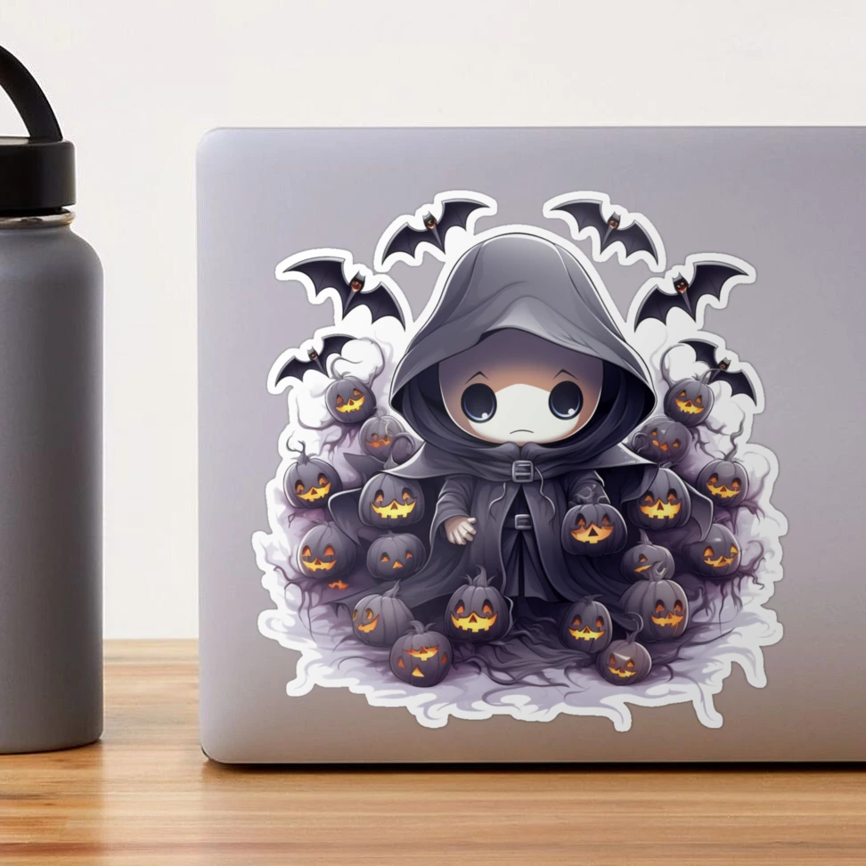 Halloween Grim Reaper Chibi Anime Graphic by vect studio