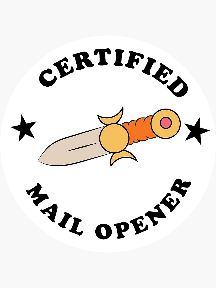 Certified Mail Opener Athame Sticker for Sale by Vampiill