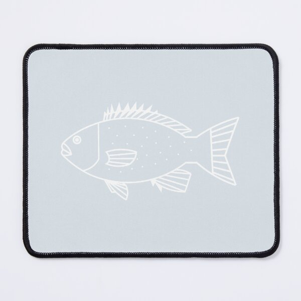 Item preview, Kawaii Bluefish in White on Icy Blue designed and sold by fruttidimare.