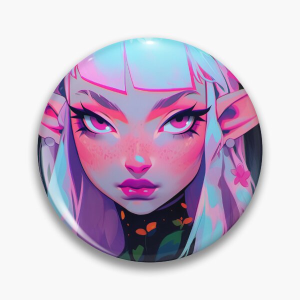 Item preview, Beautiful Pink Floral Elf Anime Girl designed and sold by bubblegoth.