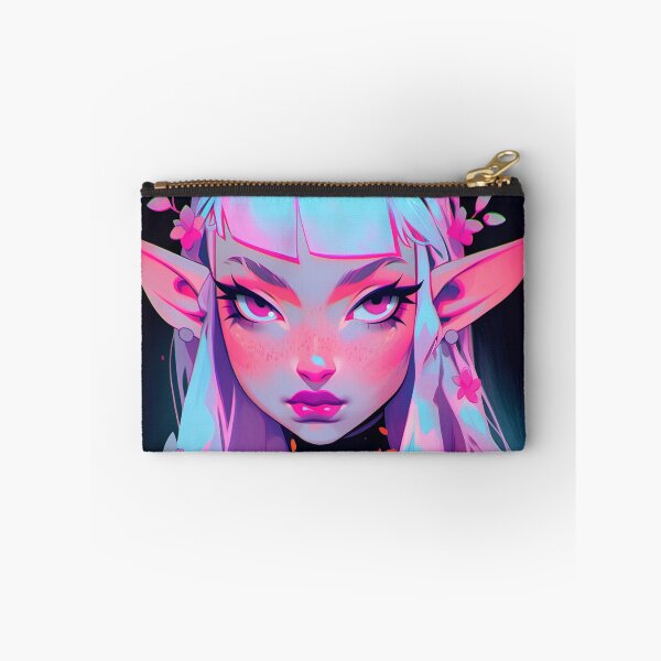 Item preview, Beautiful Pink Floral Elf Anime Girl designed and sold by bubblegoth.