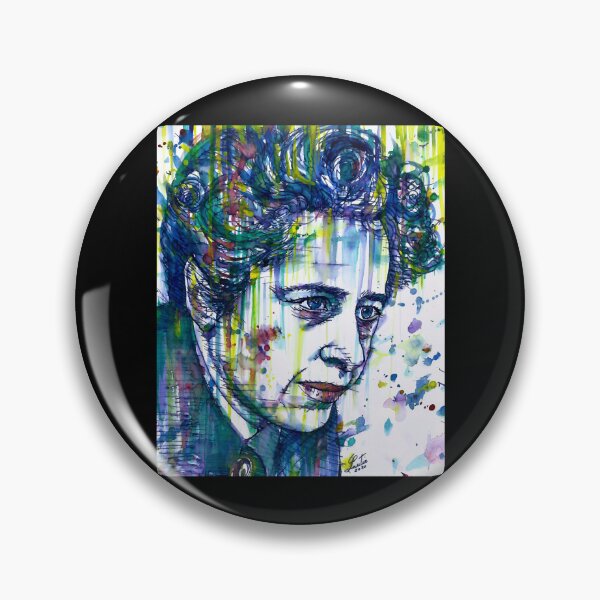 Item preview, HANNAH ARENDT watercolor and ink portrait designed and sold by EdwardSeaton.