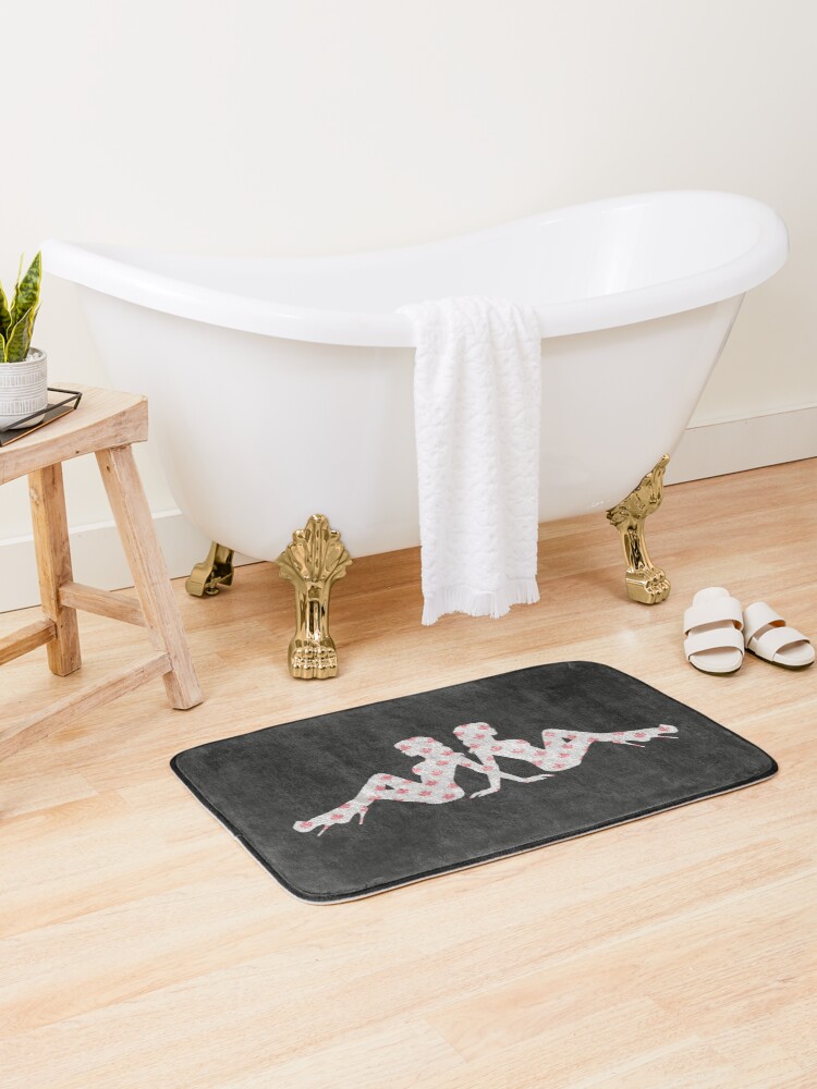 Faux Glitter Mudflap Girls - Maple Leaves Bath Mat