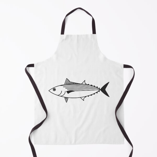 Item preview, Cute Bonito Fish in Black and White designed and sold by fruttidimare.