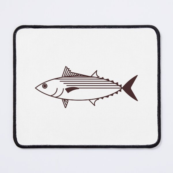 Item preview, Cute Bonito Fish in Maroon Brown and White designed and sold by fruttidimare.