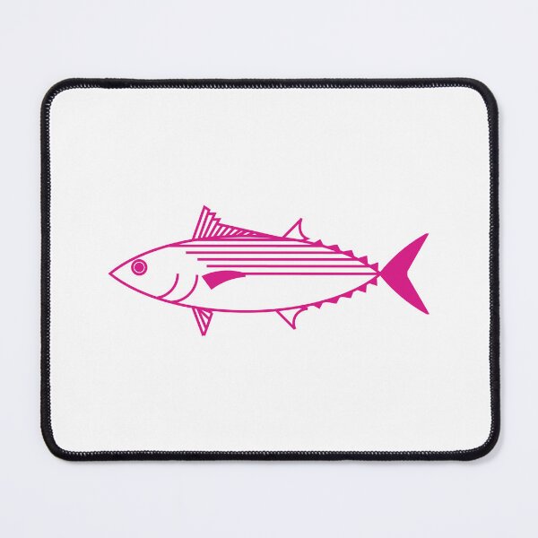 Item preview, Cute Bonito Fish in Hot Pink and White designed and sold by fruttidimare.