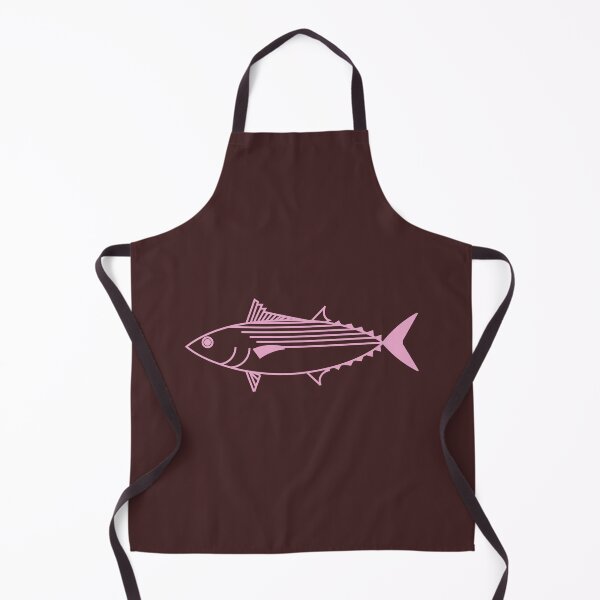 Item preview, Cute Bonito Fish in Pastel Pink on Maroon Brown designed and sold by fruttidimare.
