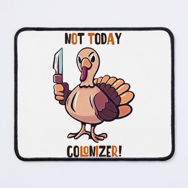 Item preview, Knife-wielding Turkey says Not Today! designed and sold by CaptTaters.