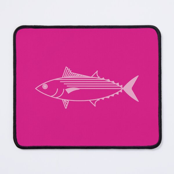 Item preview, Cute Bonito Fish in Pastel Pink on Hot Pink designed and sold by fruttidimare.
