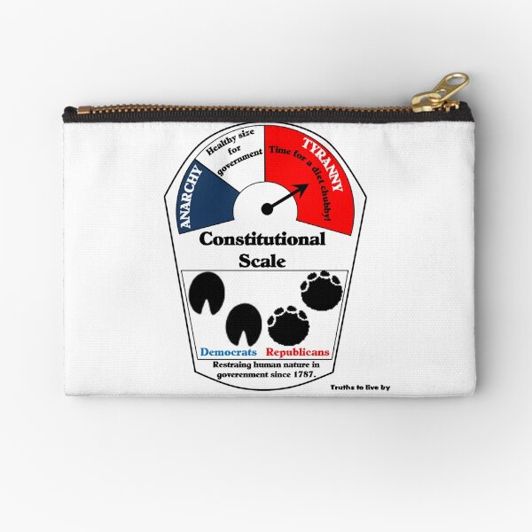 The Constitutional Scale - Time for a diet chubby! Zipper Pouch