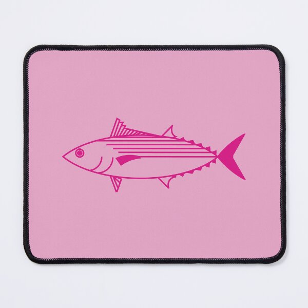 Item preview, Cute Bonito Fish in Hot Pink on Pastel Pink designed and sold by fruttidimare.