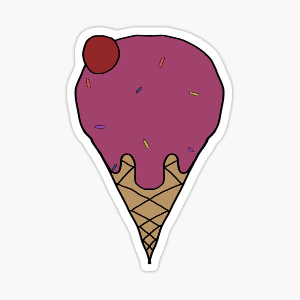 Cute strawberry ice cream sundae cartoon ping pong paddle