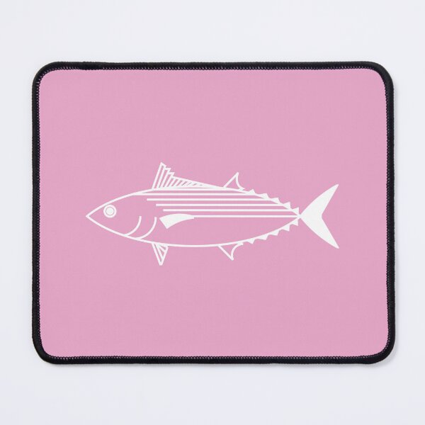 Item preview, Cute Bonito Fish in White on Pastel Pink designed and sold by fruttidimare.