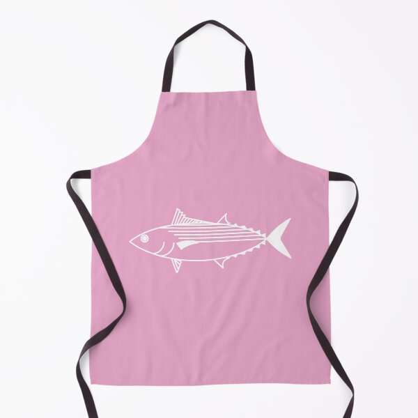 Item preview, Cute Bonito Fish in White on Pastel Pink designed and sold by fruttidimare.