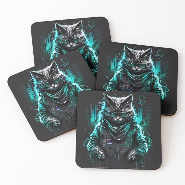 Item preview, “Hacker Meowtrice: The Feline Revolution” designed and sold by Art-Vortex-fr.