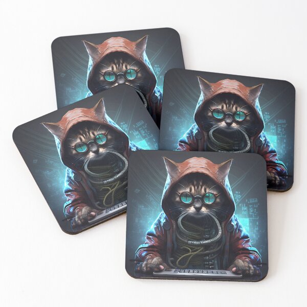 Item preview, “Hacker Meowtrice: The Feline Revolution” designed and sold by Art-Vortex-fr.
