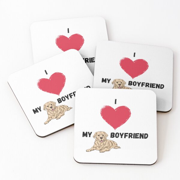 Item preview, I Heart Love My Golden Retriever Boyfriend designed and sold by EboniSchwab.