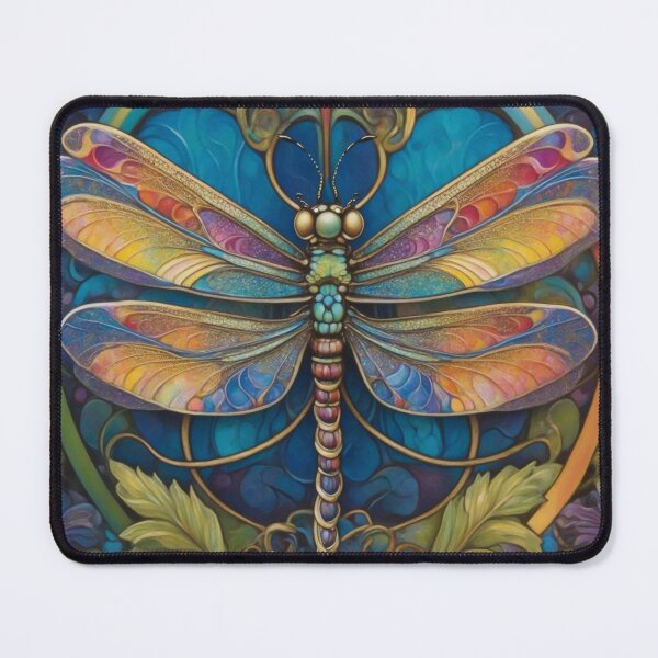 Item preview, Dragonfly Art Nouveau Painting designed and sold by druidwolfart.