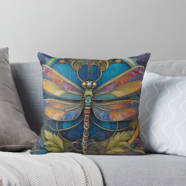 Item preview, Dragonfly Art Nouveau Painting designed and sold by druidwolfart.