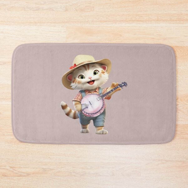 Item preview, Cat and banjo designed and sold by Artbellachi.