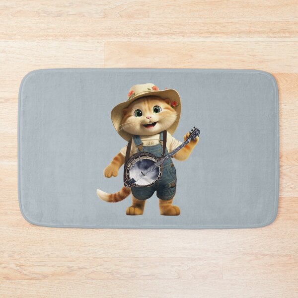 Item preview, Cat and banjo with hat designed and sold by Artbellachi.