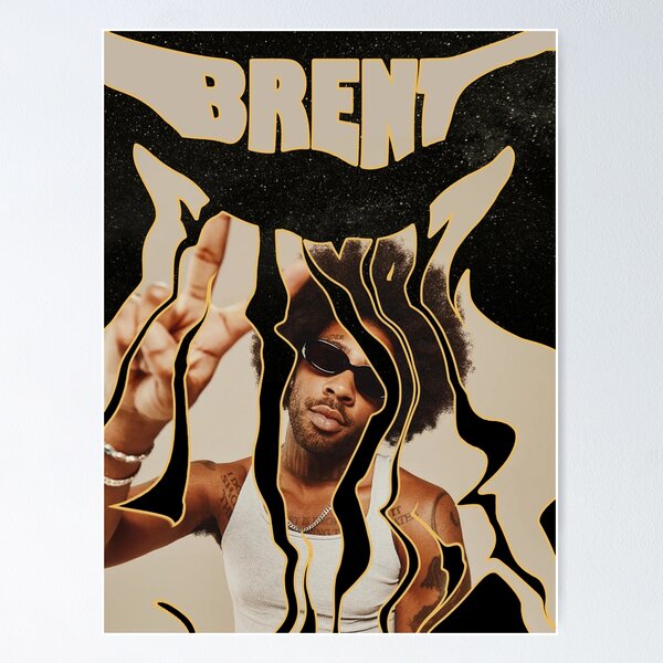 Aperçu de l'œuvre Brent Faiyaz ondulé Poster créée et vendue par AK-graphichef.
