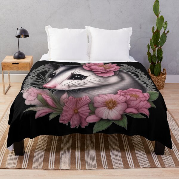 Item preview, Cute little opossum floral designed and sold by Roxburylane.