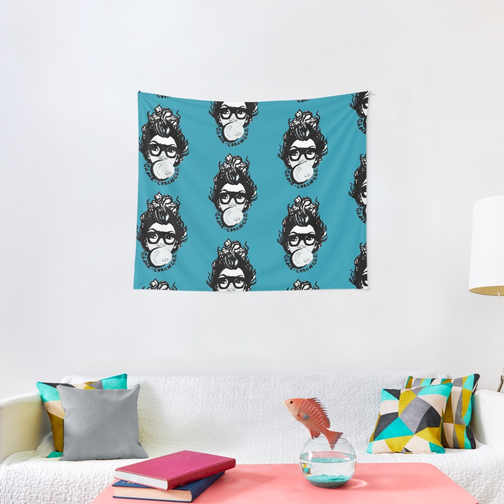 Afro Black Short Fro Bubble Gum Natural Hair Diva Tapestry