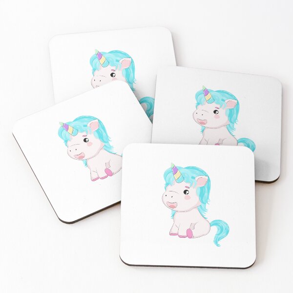 Artikelvorschau, Niedliches Baby-Einhorn mit Regenbogenhorn. entworfen und verkauft von MojaDoodles.